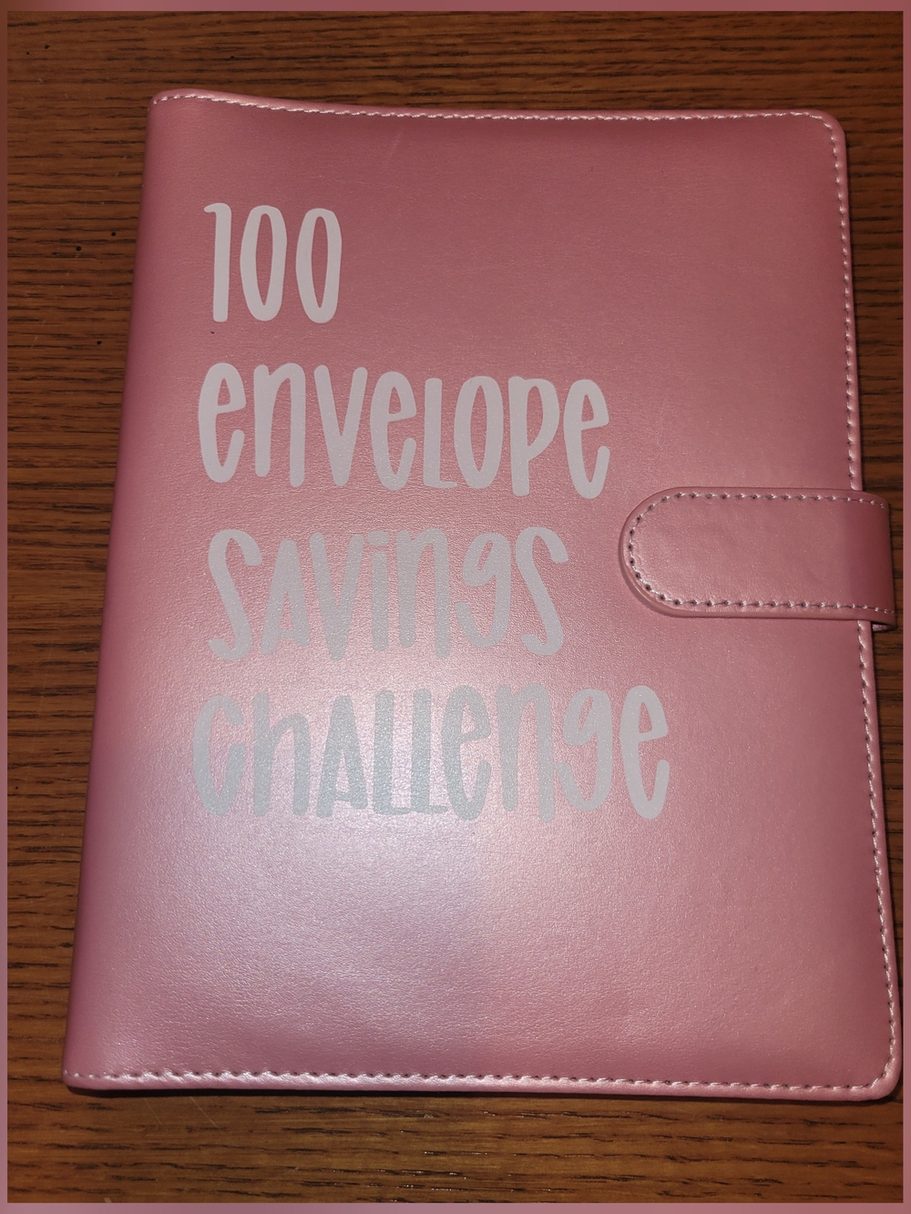 100 Envelope Savings Challenge Pink Money Organizer Wallet